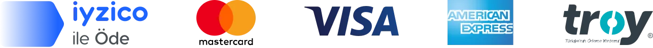 iyzico, Mastercard, Visa, American Express, Troy